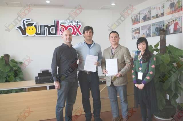 祝賀Soundbox與歐洲第一建築聲學品牌Jocavi簽署2014年度戰略合作協議書！